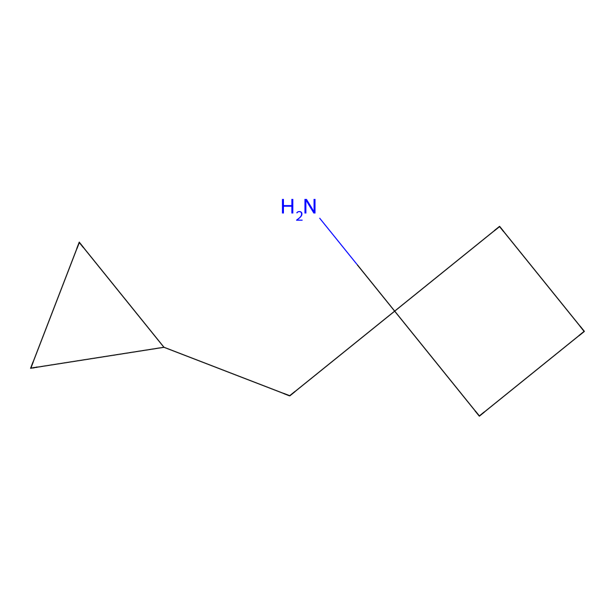 1-(Cyclopropylmethyl)cyclobutan-1-amine molecular structure, CAS 1530818-92-8