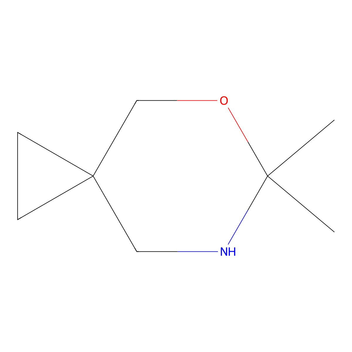 6,6-Dimethyl-5-oxa-7-azaspiro[2.5]octane molecular structure, CAS 1530823-22-3
