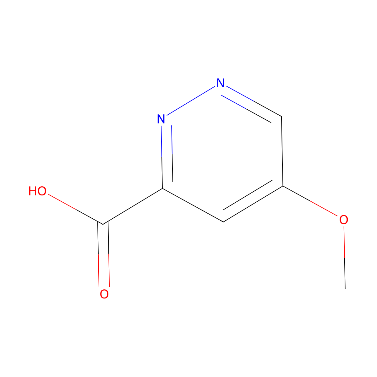 5-Methoxypyridazine-3-carboxylic acid molecular structure, CAS 1530832-17-7