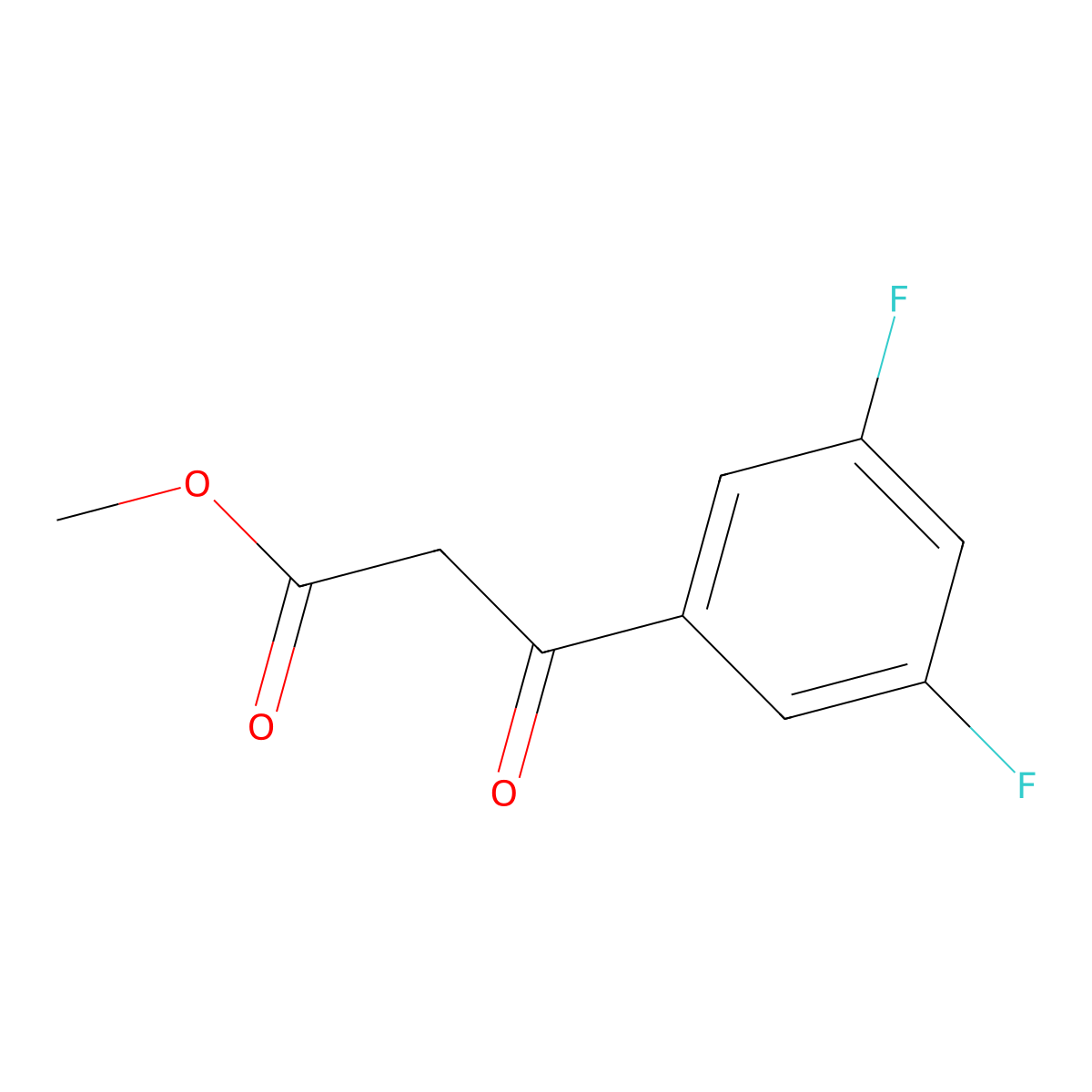 Methyl 3-(3,5-difluorophenyl)-3-oxopropanoate molecular structure, CAS 1530834-98-0