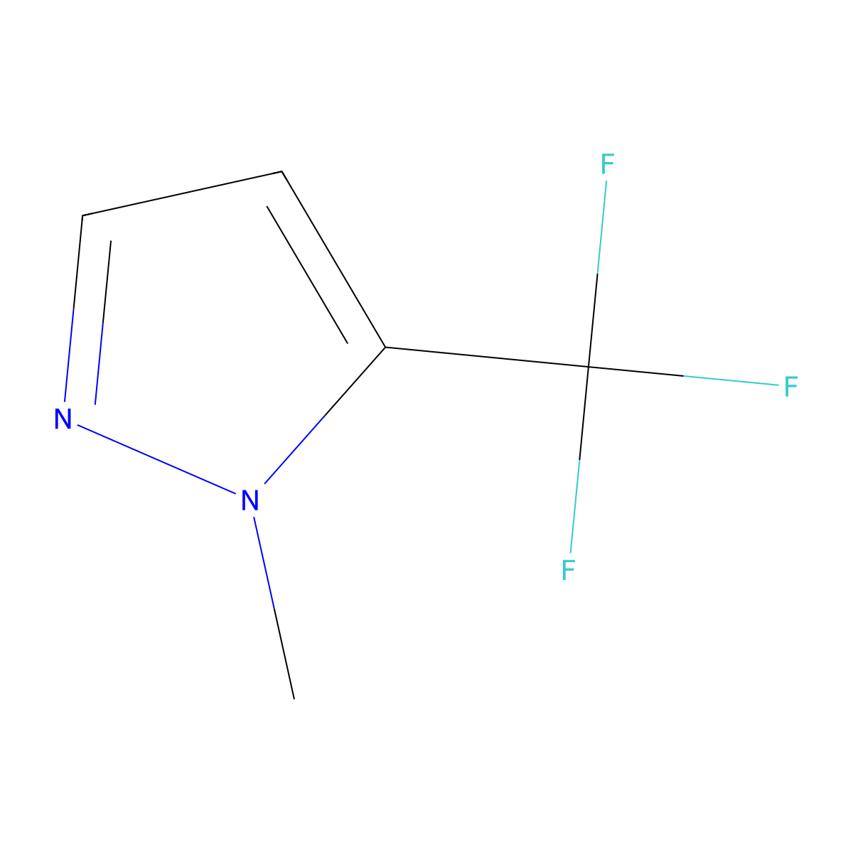 1-Methyl-5-(trifluoromethyl)-1H-pyrazole molecular structure, CAS 153085-15-5
