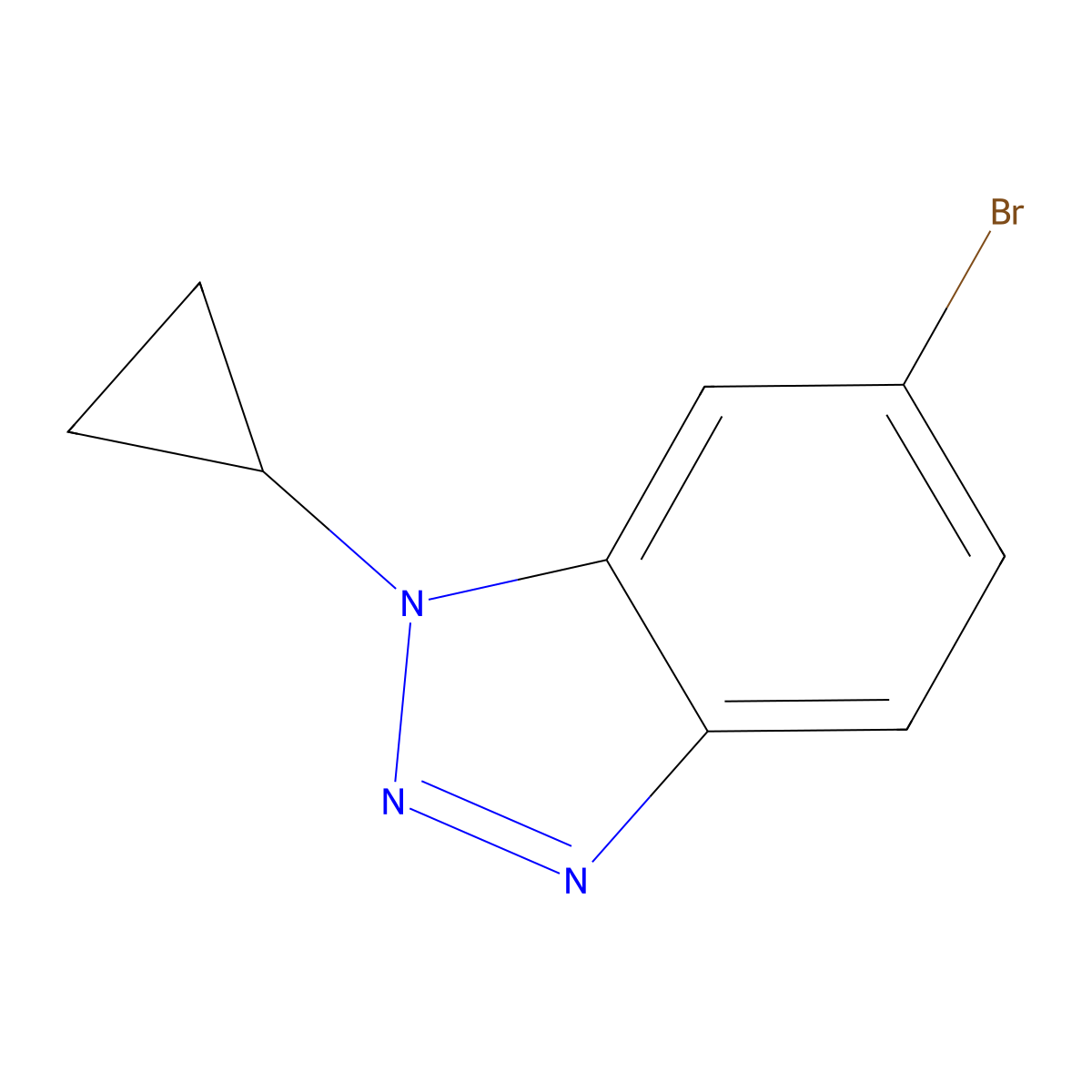 6-bromo-1-cyclopropyl-1H-1,2,3-benzotriazole molecular structure, CAS 1530851-04-7