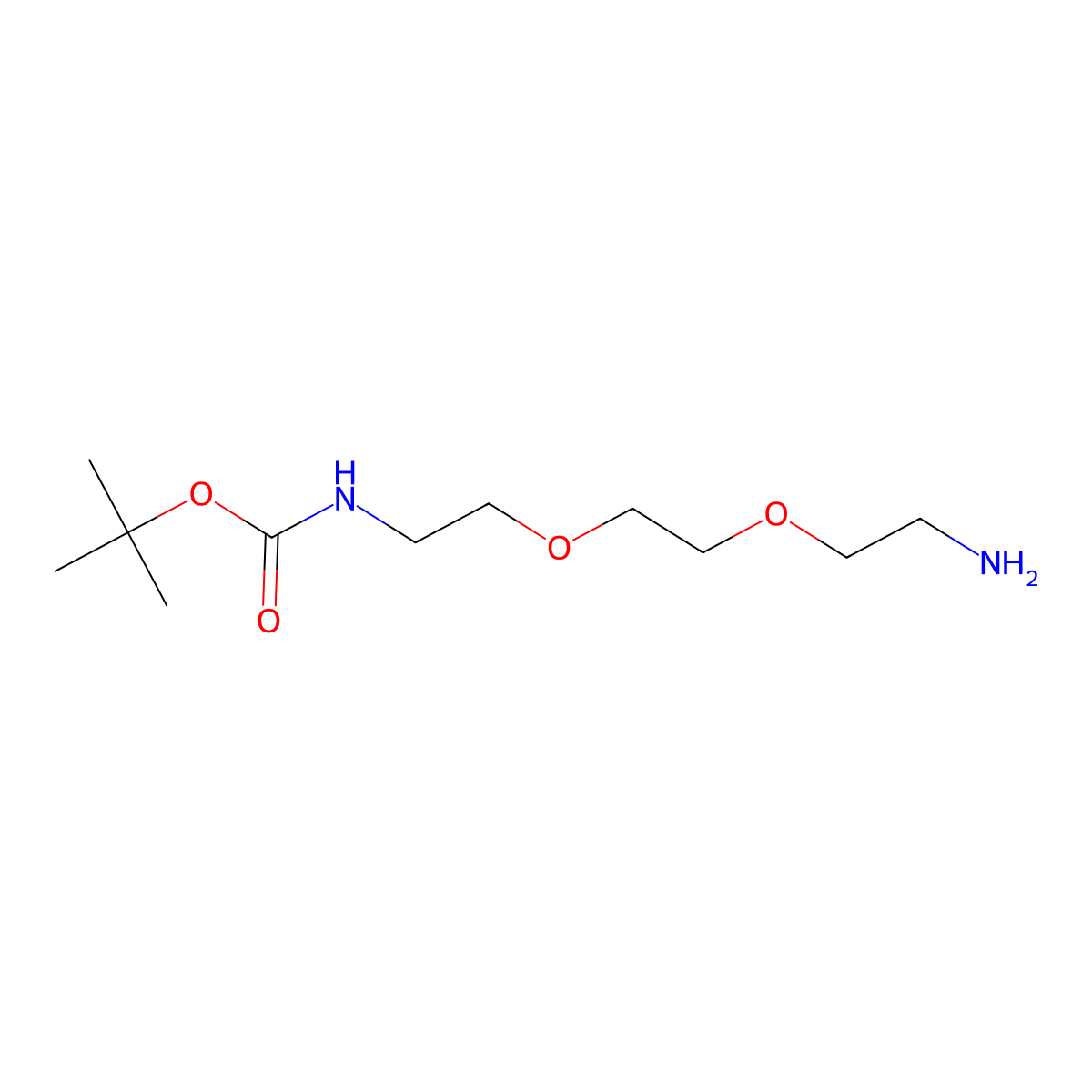tert-butyl N-{2-[2-(2-aminoethoxy)ethoxy]ethyl}carbamate molecular structure, CAS 153086-78-3