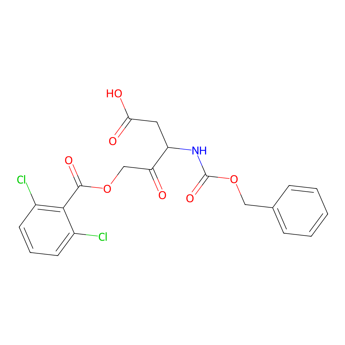 Z-Asp-CH2-DCB molecular structure, CAS 153088-73-4