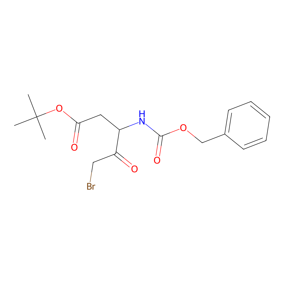 Z-Asp(OtBu)-bromomethylketone molecular structure, CAS 153088-76-7