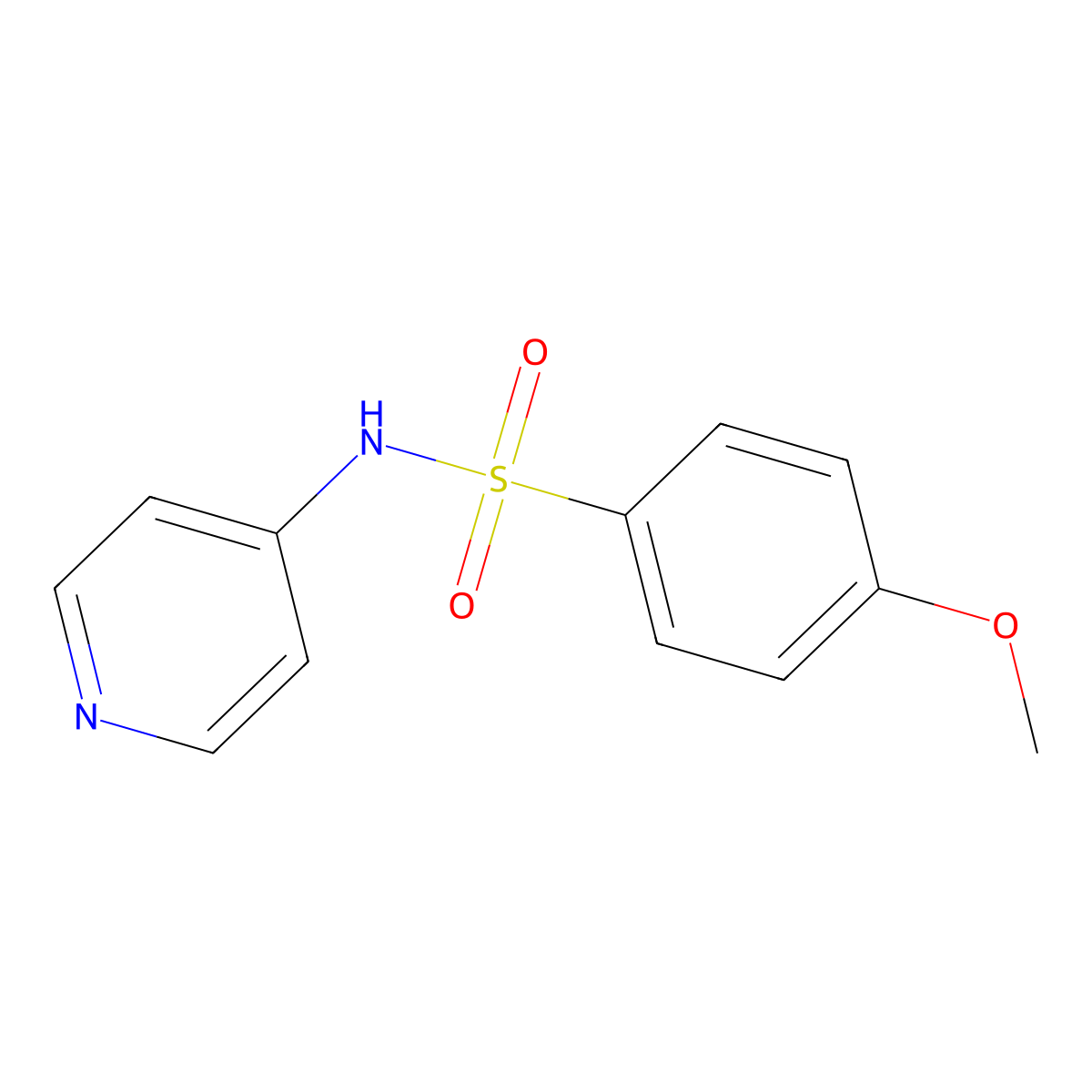 4-Methoxy-N-4-pyridinylbenzenesulfonamide molecular structure, CAS 15309-70-3