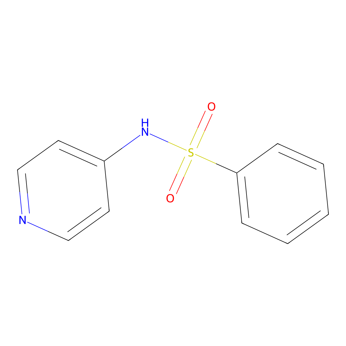 N-(pyridin-4-yl)benzenesulfonamide molecular structure, CAS 15309-85-0