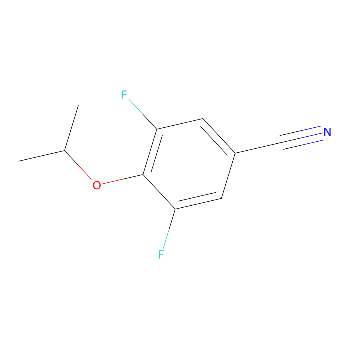3,5-Difluoro-4-(propan-2-yloxy)benzonitrile molecular structure, CAS 1530918-18-3