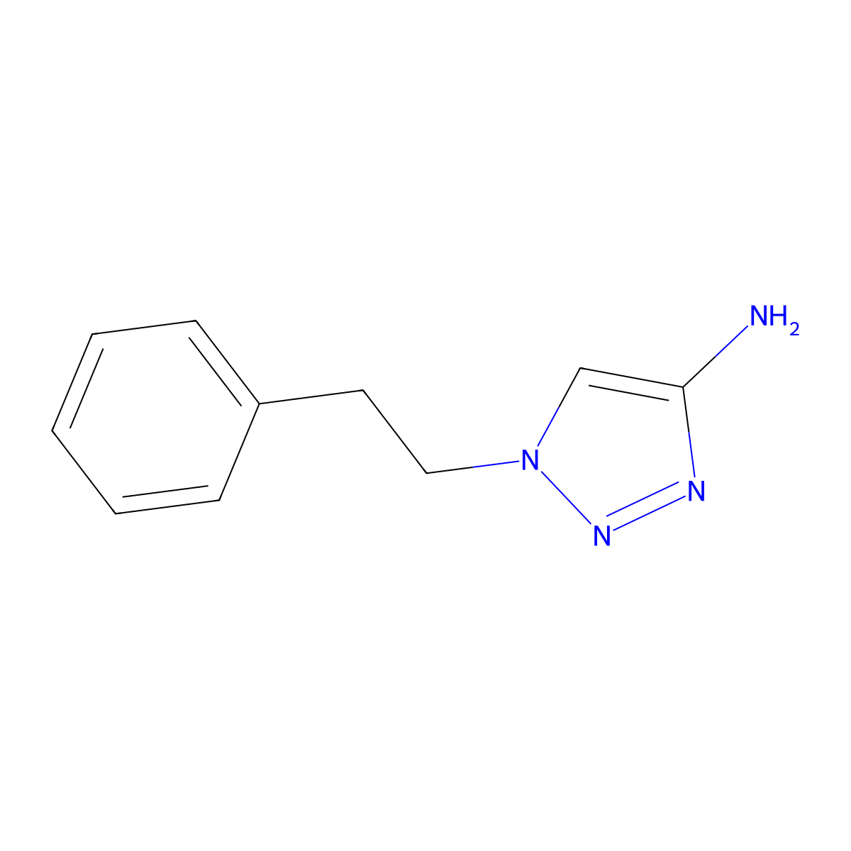 1-(2-Phenylethyl)-1H-1,2,3-triazol-4-amine molecular structure, CAS 1530963-33-7