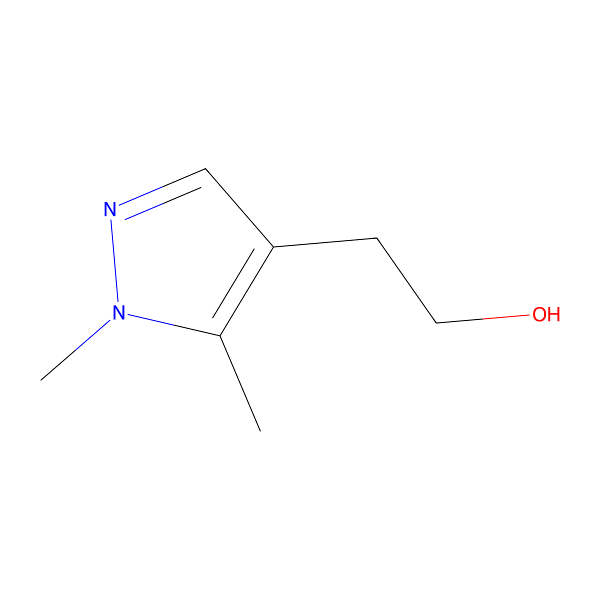 2-(1,5-Dimethyl-1H-pyrazol-4-yl)ethan-1-ol molecular structure, CAS 1530968-96-7