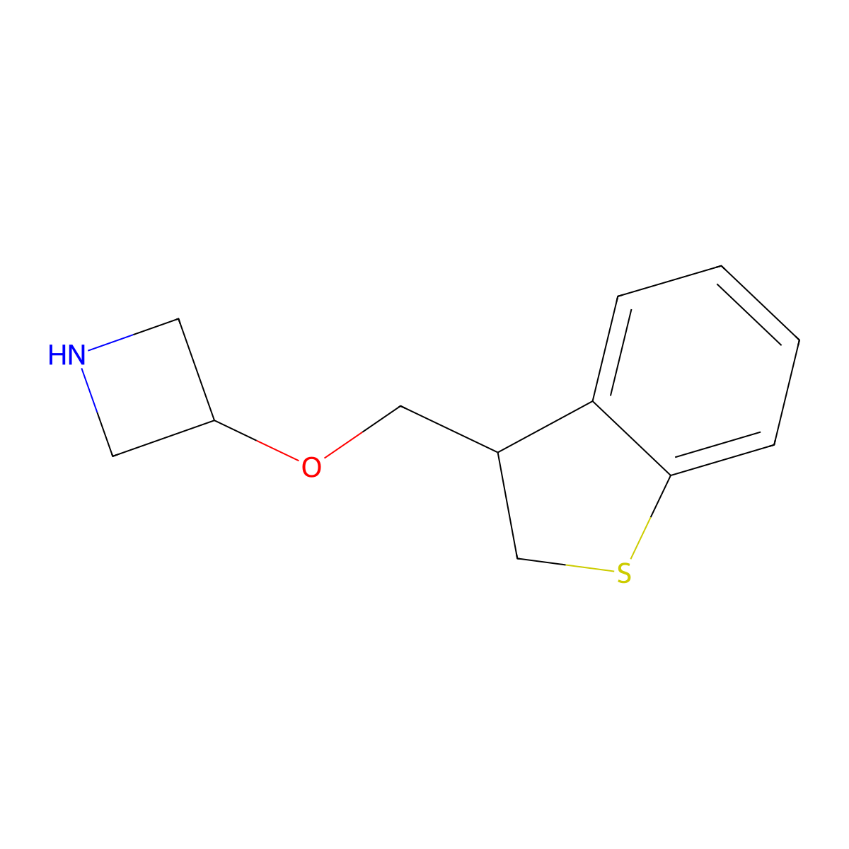 3-((2,3-Dihydrobenzo[b]thiophen-3-yl)methoxy)azetidine molecular structure, CAS 1530979-83-9