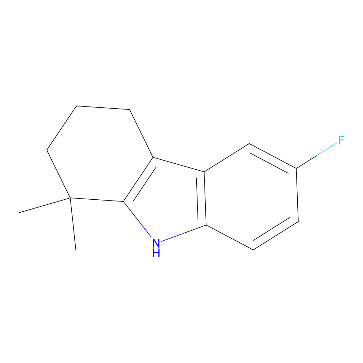 6-Fluoro-1,1-dimethyl-2,3,4,9-tetrahydro-1h-carbazole molecular structure, CAS 1530996-66-7