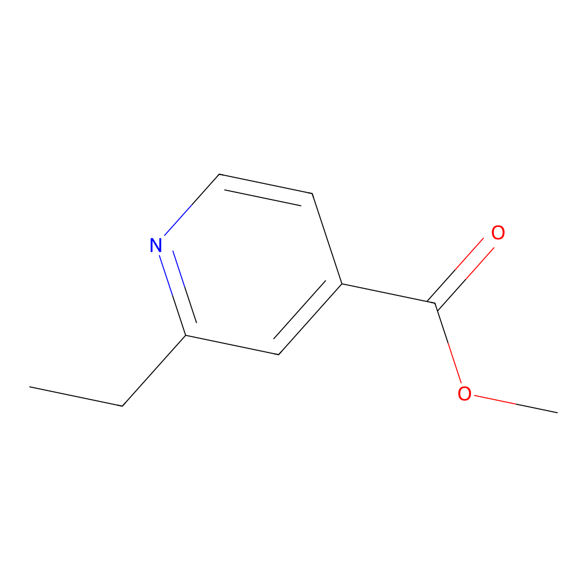 Methyl 2-ethylpyridine-4-carboxylate molecular structure, CAS 1531-16-4