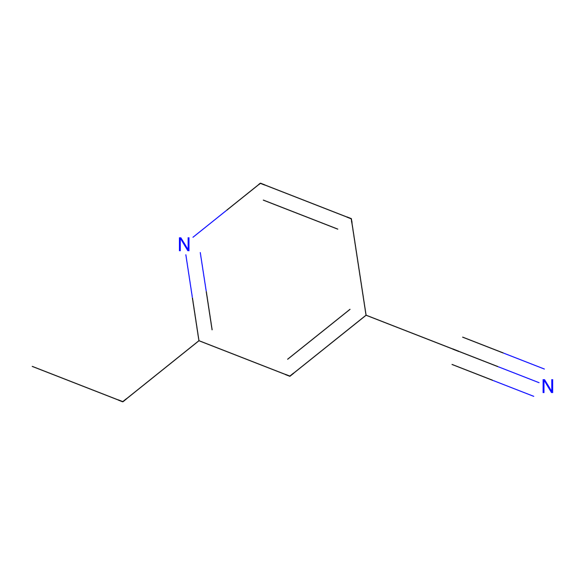 2-Ethylisonicotinonitrile molecular structure, CAS 1531-18-6
