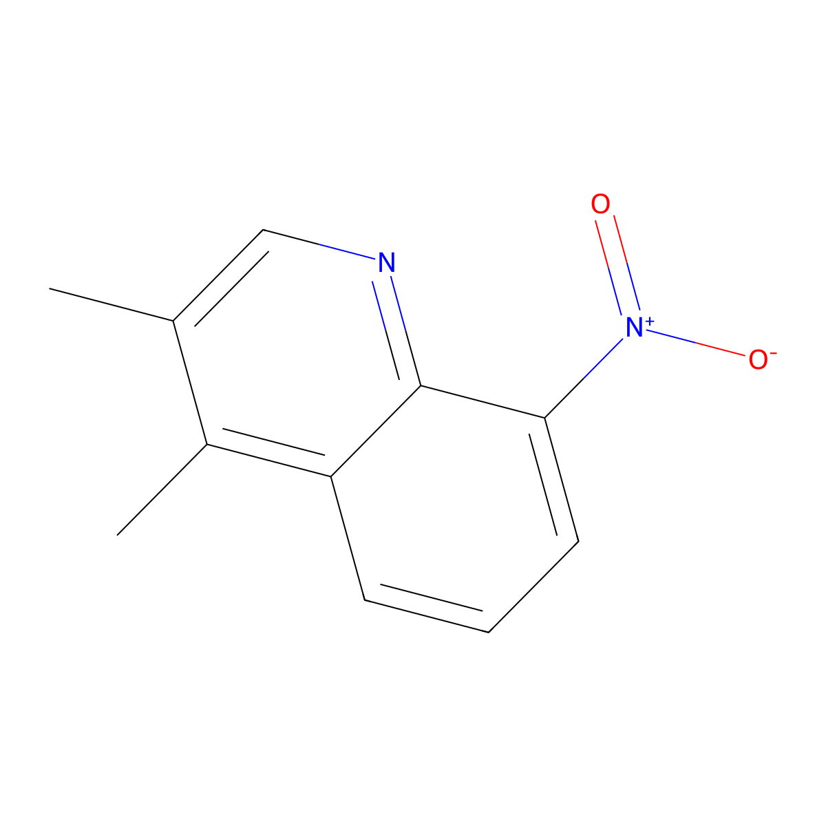 3,4-Dimethyl-8-nitroquinoline molecular structure, CAS 1531-20-0