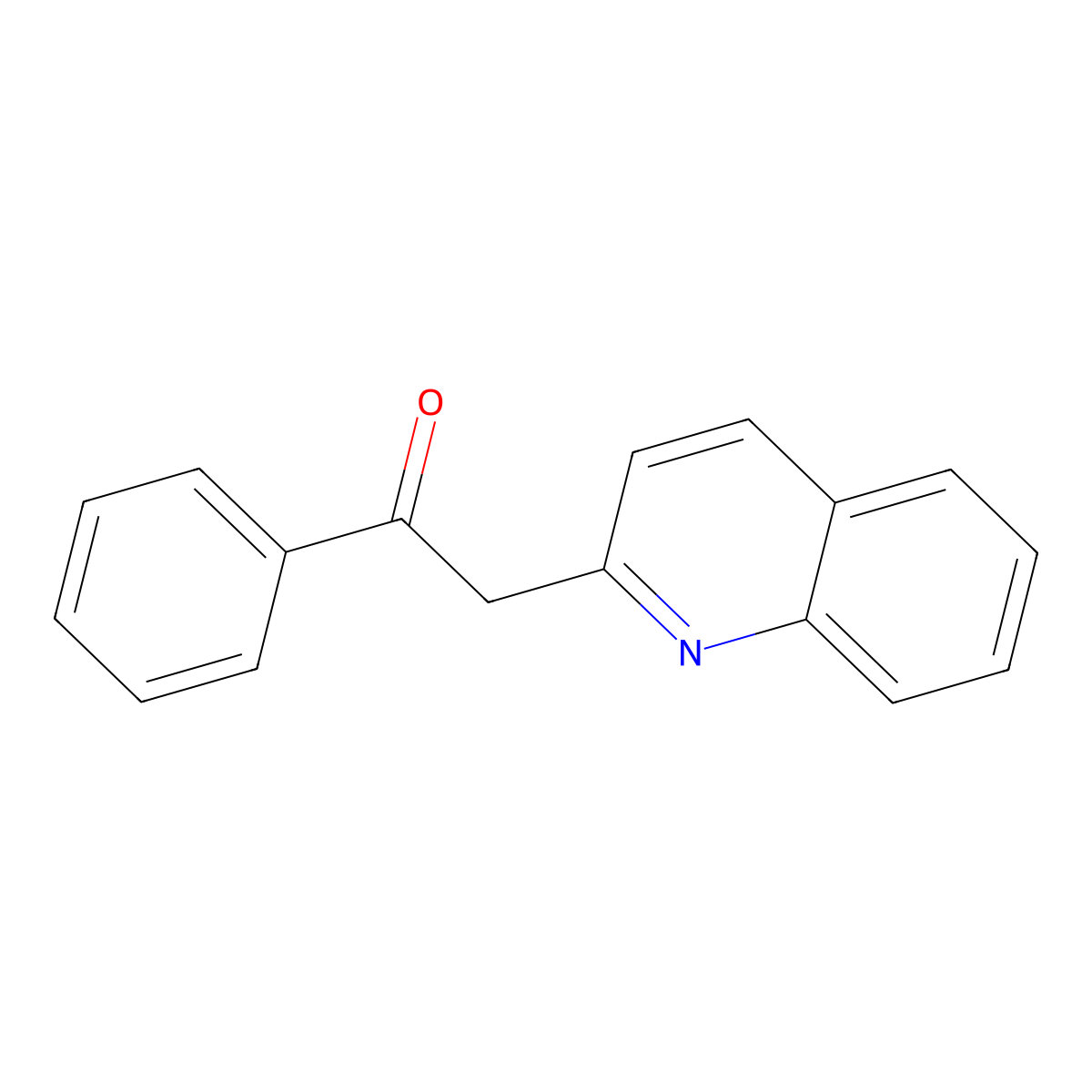 1-Phenyl-2-(quinolin-2-yl)ethanone molecular structure, CAS 1531-38-0