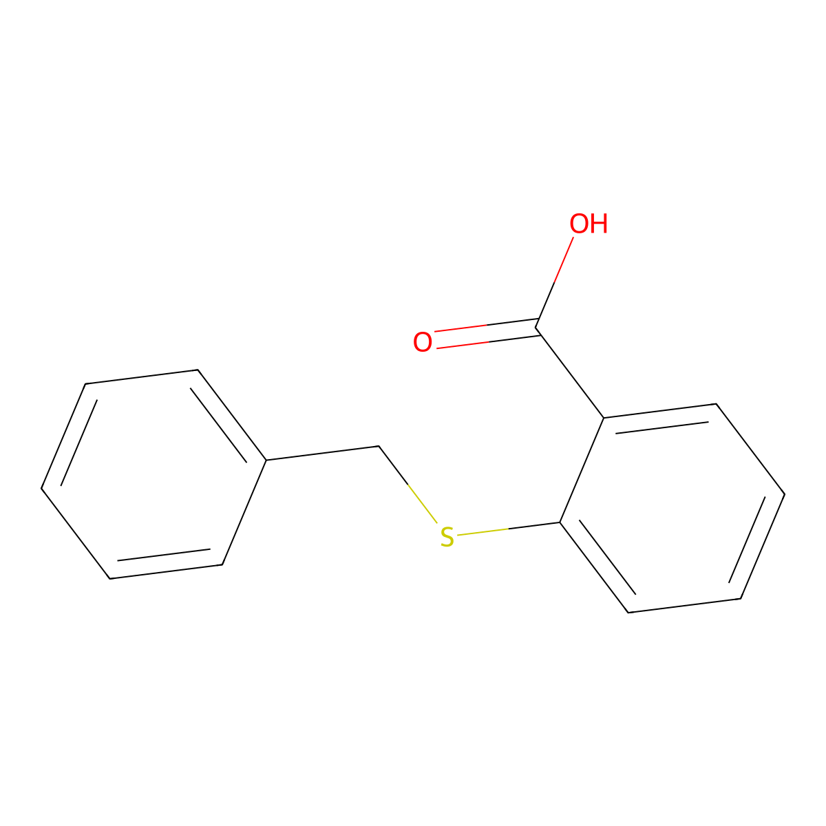 2-(Benzylsulfanyl)benzoic acid molecular structure, CAS 1531-80-2