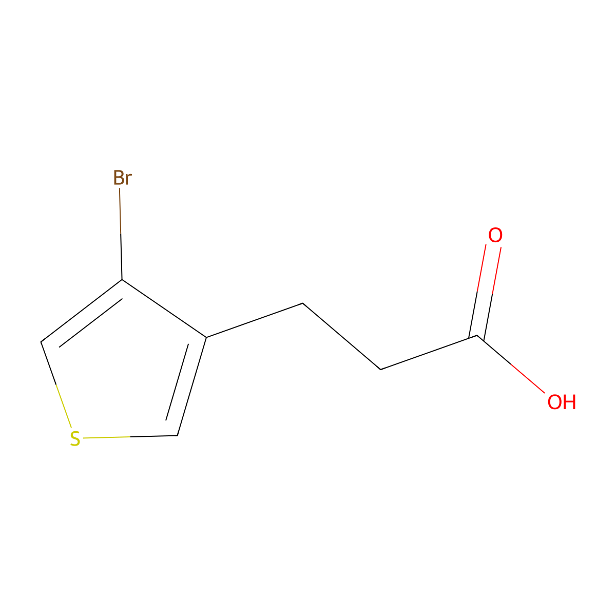 3-(4-Bromothiophen-3-yl)propanoic acid molecular structure, CAS 1531051-34-9
