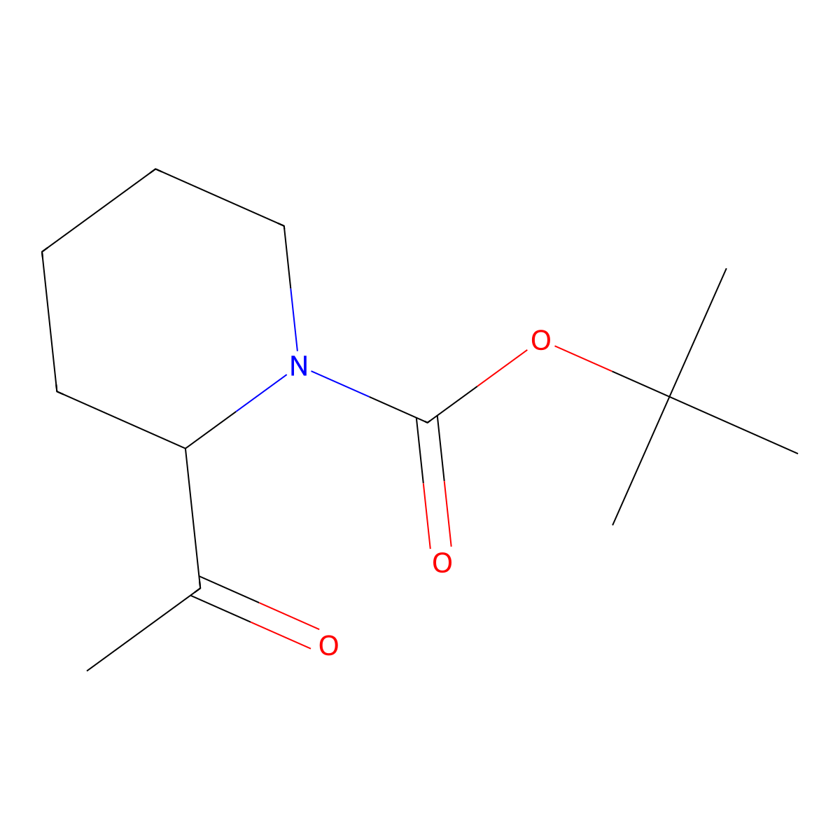 tert-butyl (2S)-2-acetylpiperidine-1-carboxylate molecular structure, CAS 153108-65-7