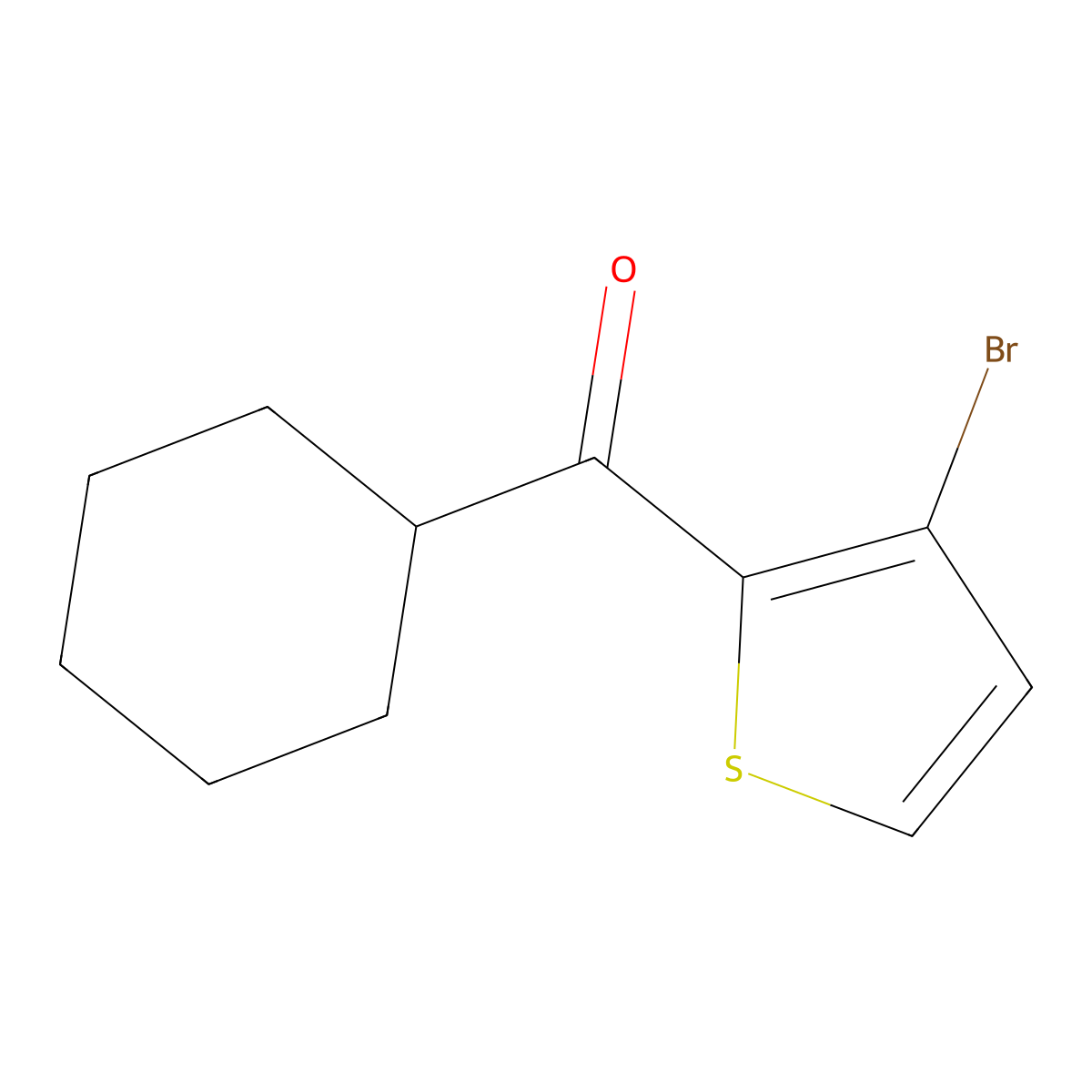 (3-Bromothiophen-2-yl)(cyclohexyl)methanone molecular structure, CAS 1531080-82-6
