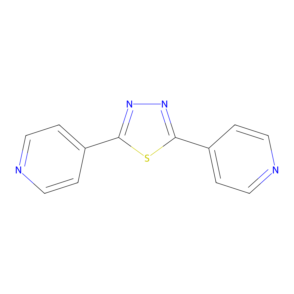 2,5-Bis(4-pyridyl)-1,3,4-thiadiazole molecular structure, CAS 15311-09-8