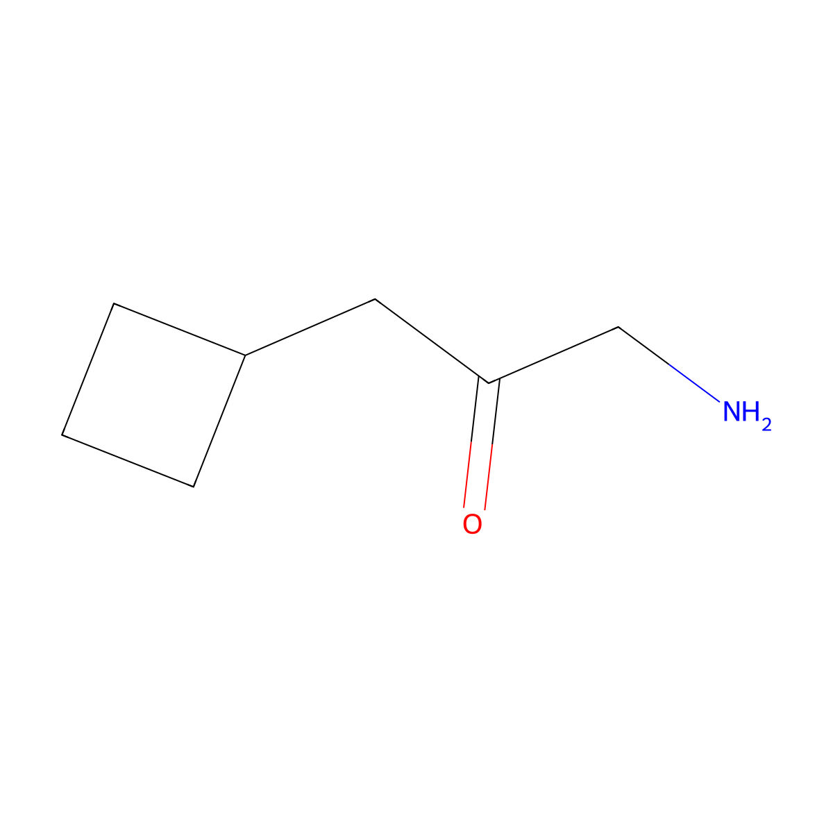 1-Amino-3-cyclobutylpropan-2-one molecular structure, CAS 1531112-56-7