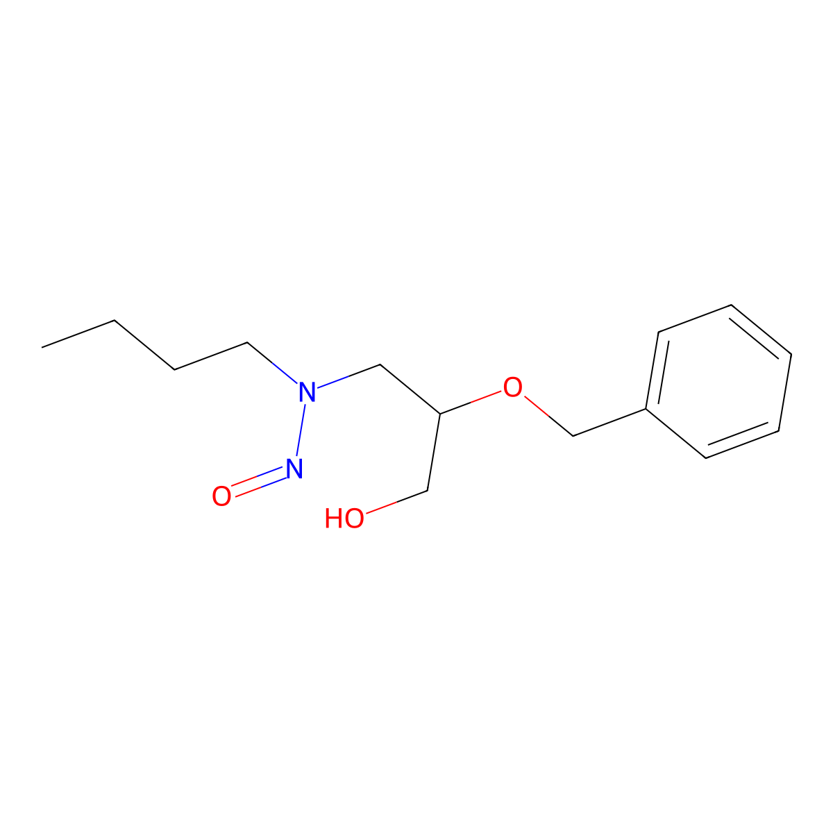 (S)-N-Nitroso-N-(2-benzyloxy-3-hydroxypropyl)butylamine molecular structure, CAS 153117-10-3
