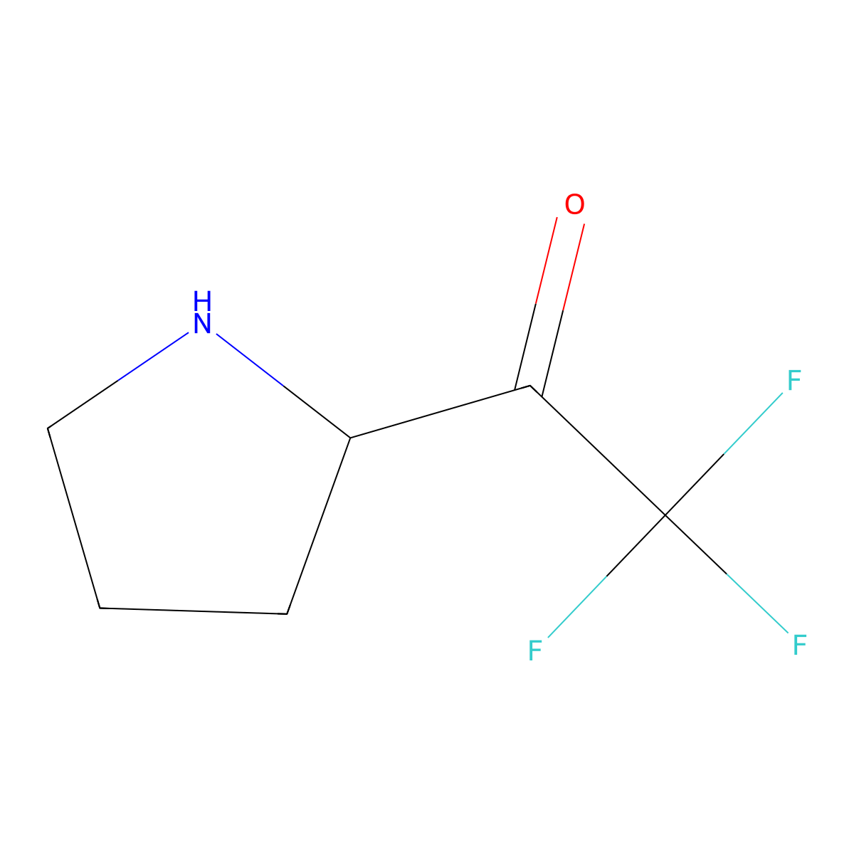 2,2,2-Trifluoro-1-(pyrrolidin-2-yl)ethan-1-one molecular structure, CAS 1531188-06-3
