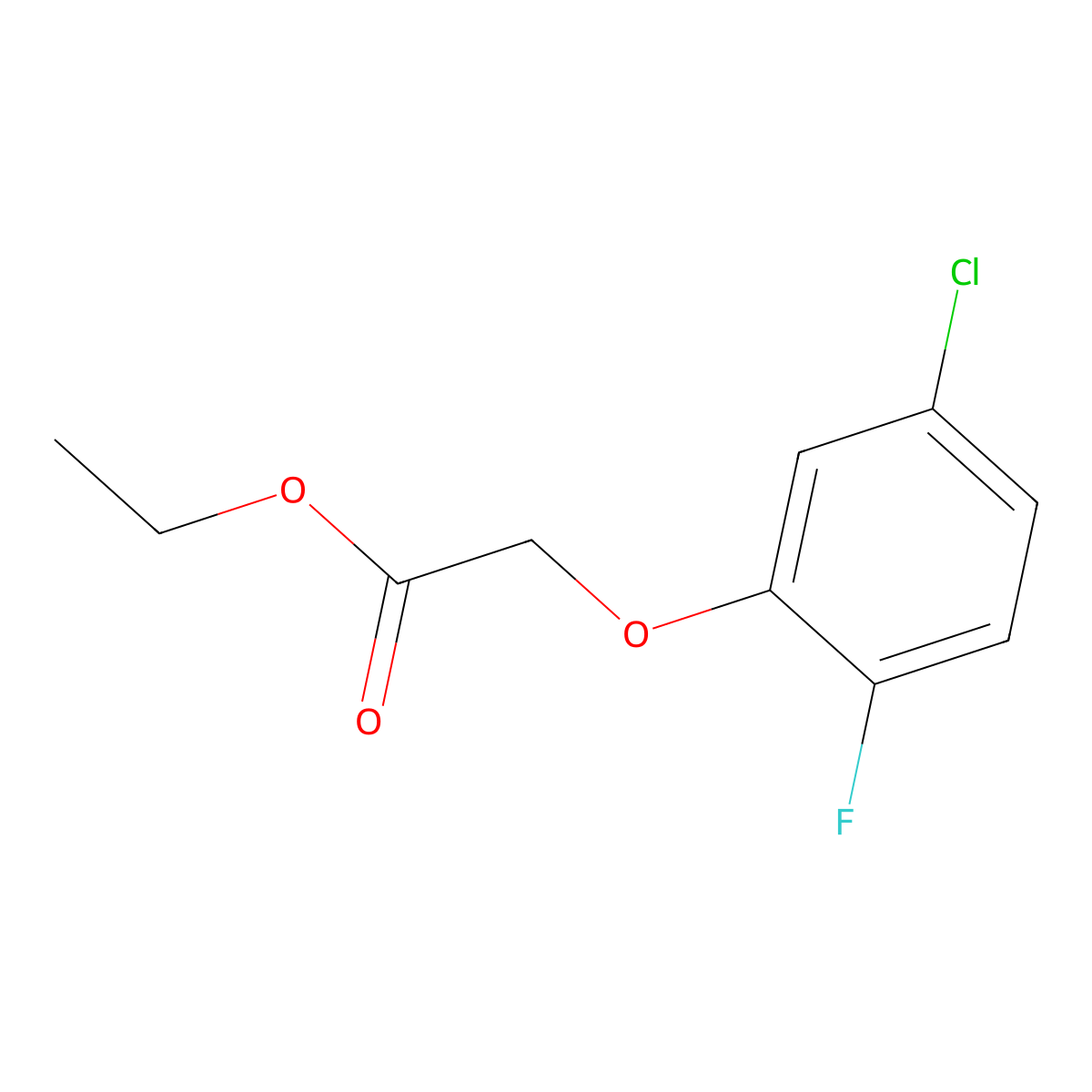Ethyl 2-(5-chloro-2-fluorophenoxy)acetate molecular structure, CAS 1531209-75-2