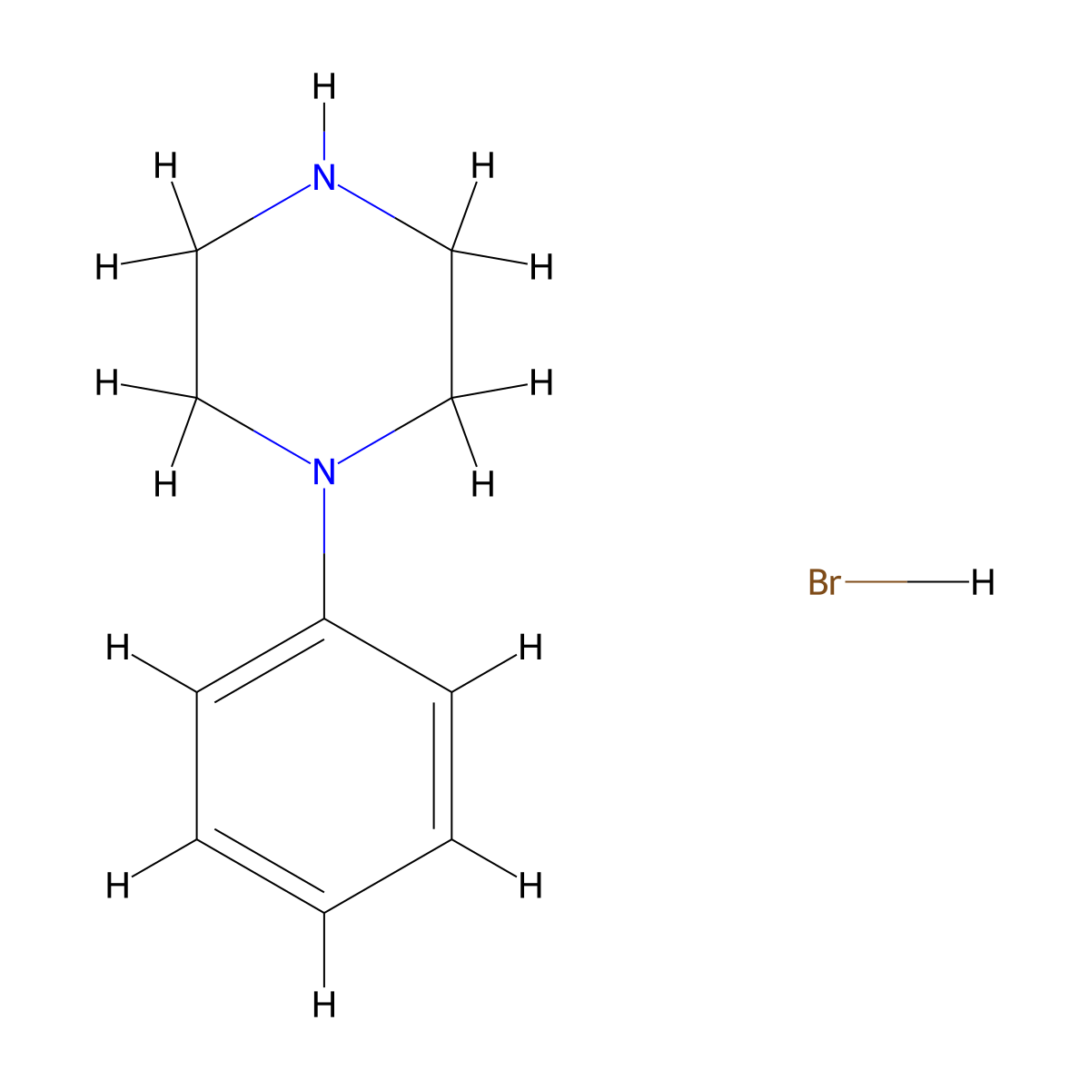 1-Phenylpiperazine hydrobromide molecular structure, CAS 153121-53-0