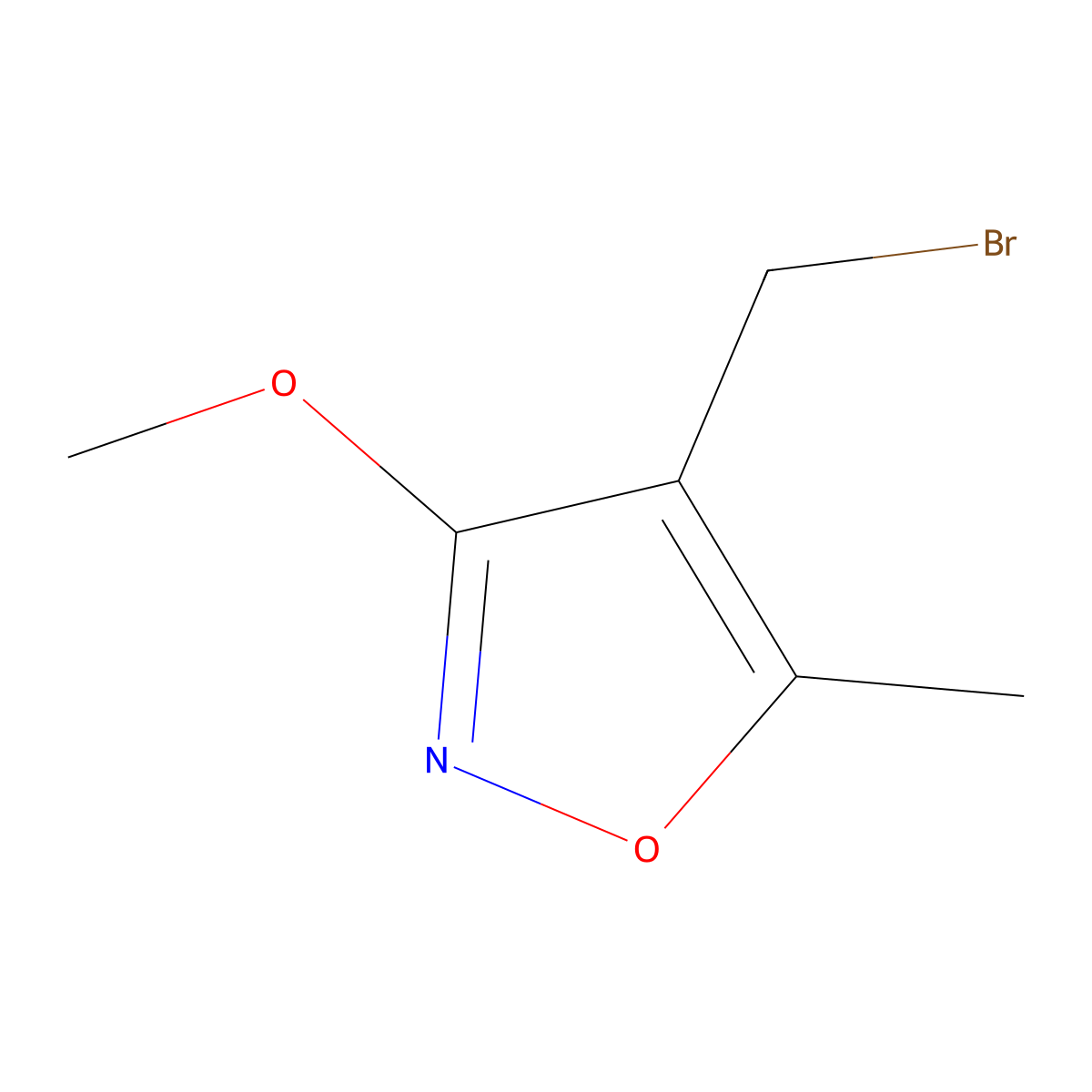 4-(Bromomethyl)-3-methoxy-5-methylisoxazole molecular structure, CAS 153124-43-7