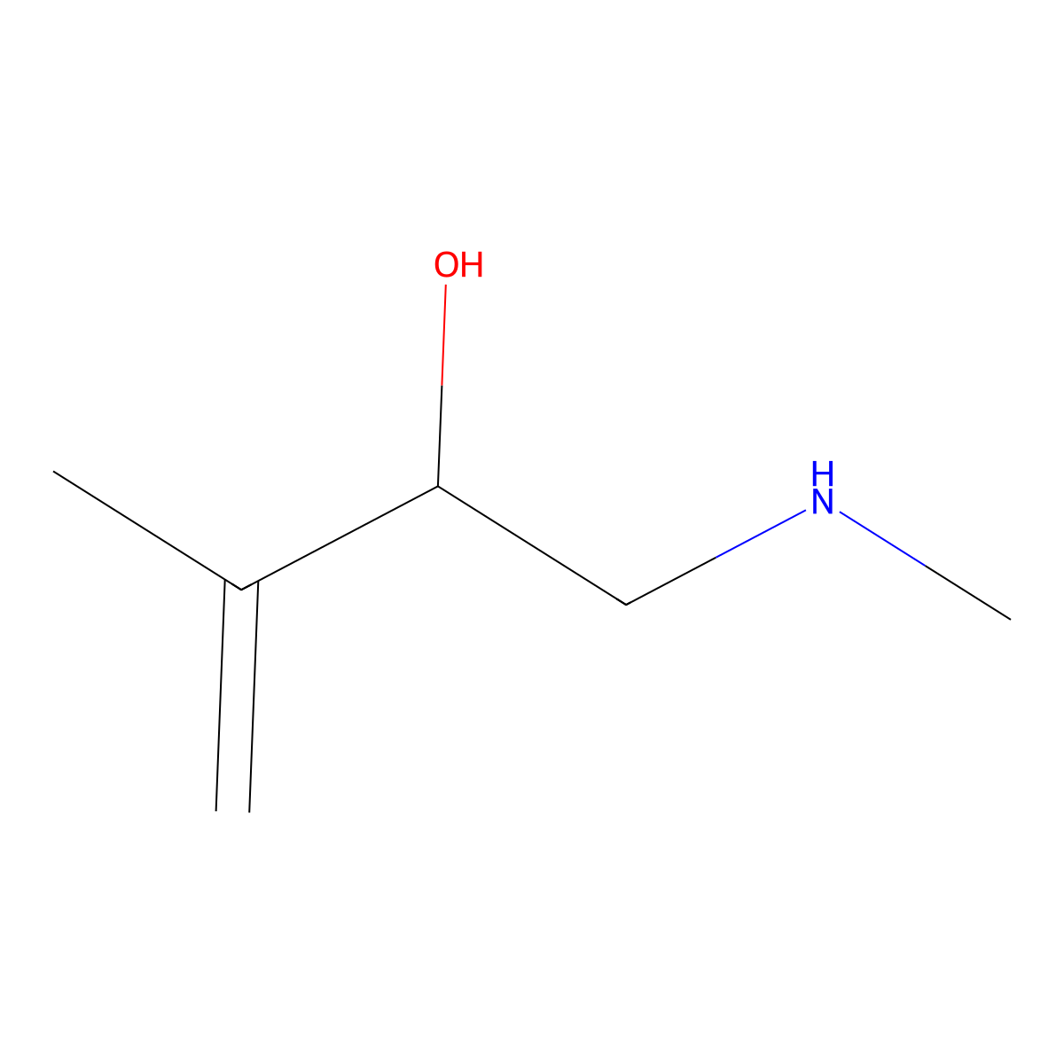 3-Methyl-1-(methylamino)but-3-en-2-ol molecular structure, CAS 1531240-26-2