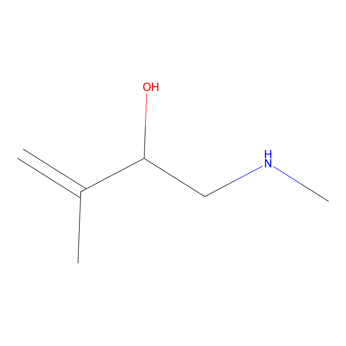 3-Methyl-1-(methylamino)but-3-en-2-ol molecular structure, CAS 1531240-26-2