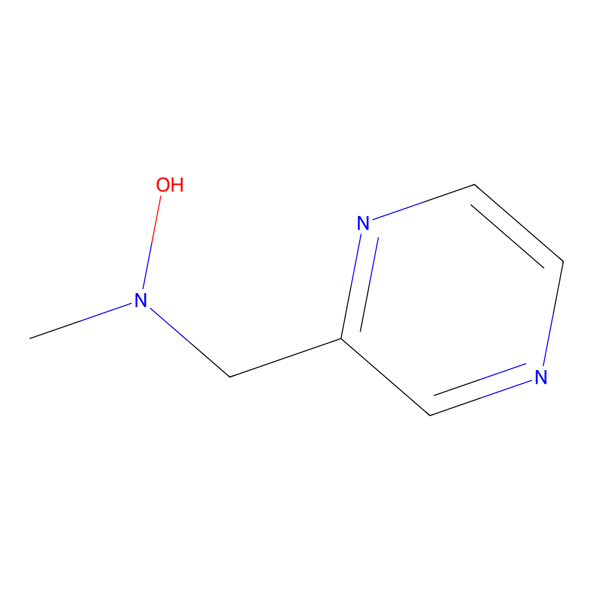 N-methyl-N-[(pyrazin-2-yl)methyl]hydroxylamine molecular structure, CAS 1531250-23-3