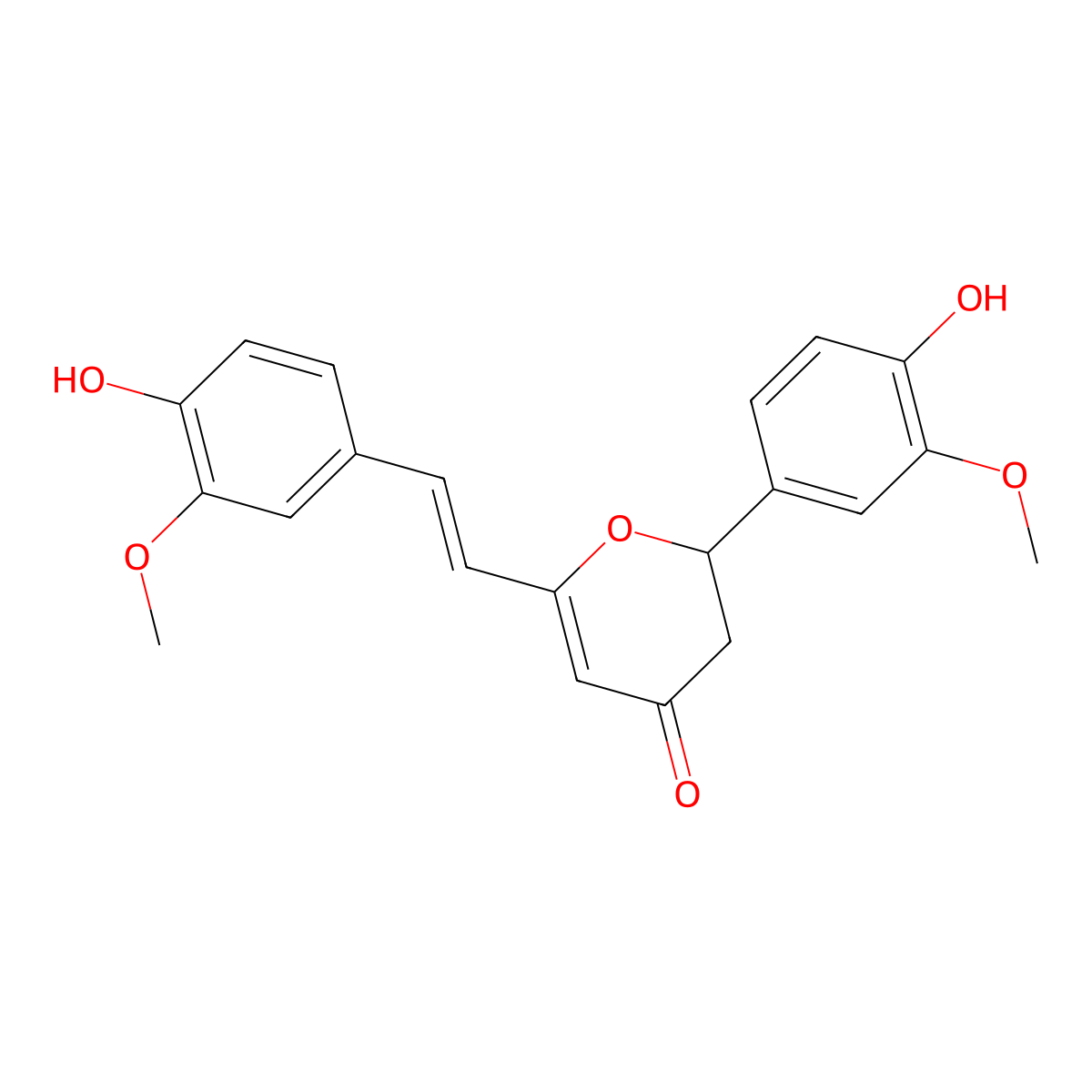 Cyclocurcumin molecular structure, CAS 153127-42-5