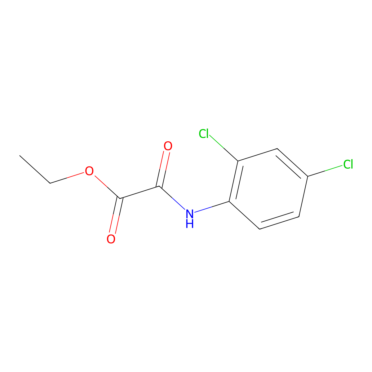 Ethyl 2-(2,4-dichloroanilino)-2-oxoacetate molecular structure, CAS 15313-47-0