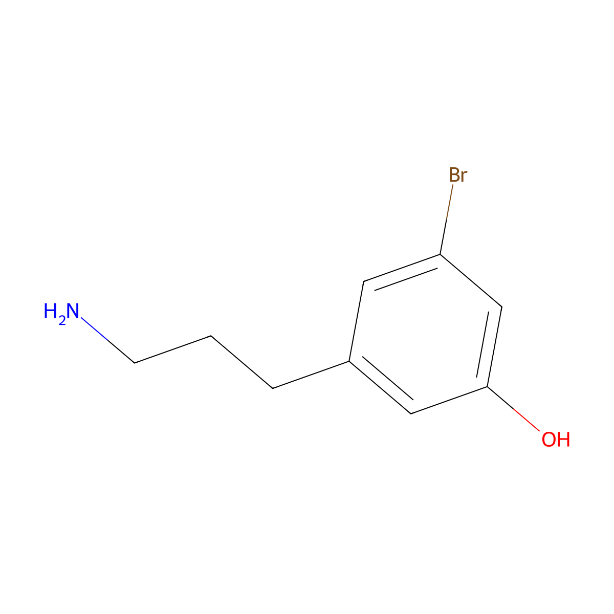3-(3-Aminopropyl)-5-bromophenol molecular structure, CAS 1531430-91-7