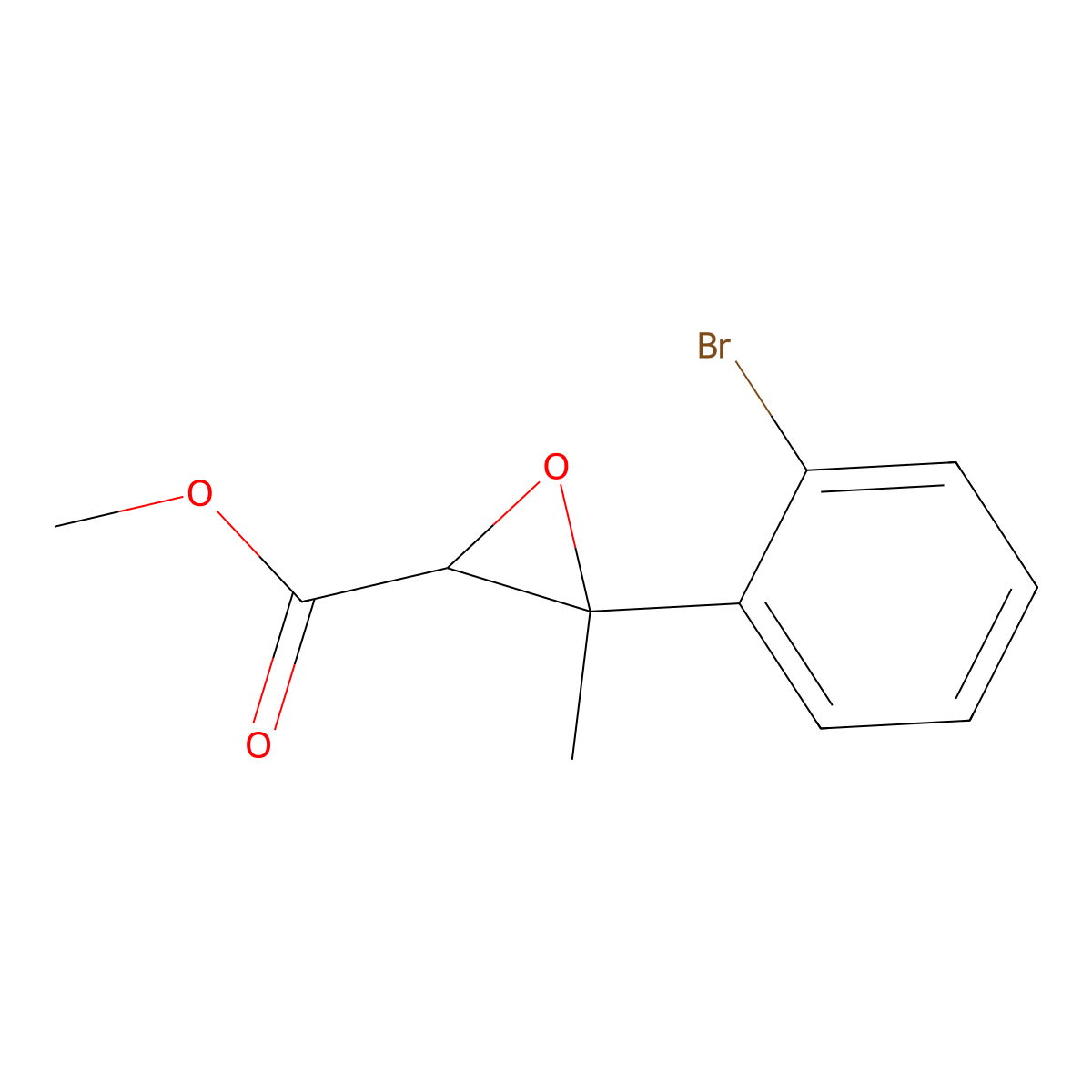 Methyl 3-(2-bromophenyl)-3-methyloxirane-2-carboxylate molecular structure, CAS 1531503-82-8