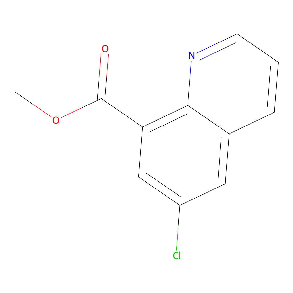 Methyl 6-chloroquinoline-8-carboxylate molecular structure, CAS 1531504-96-7