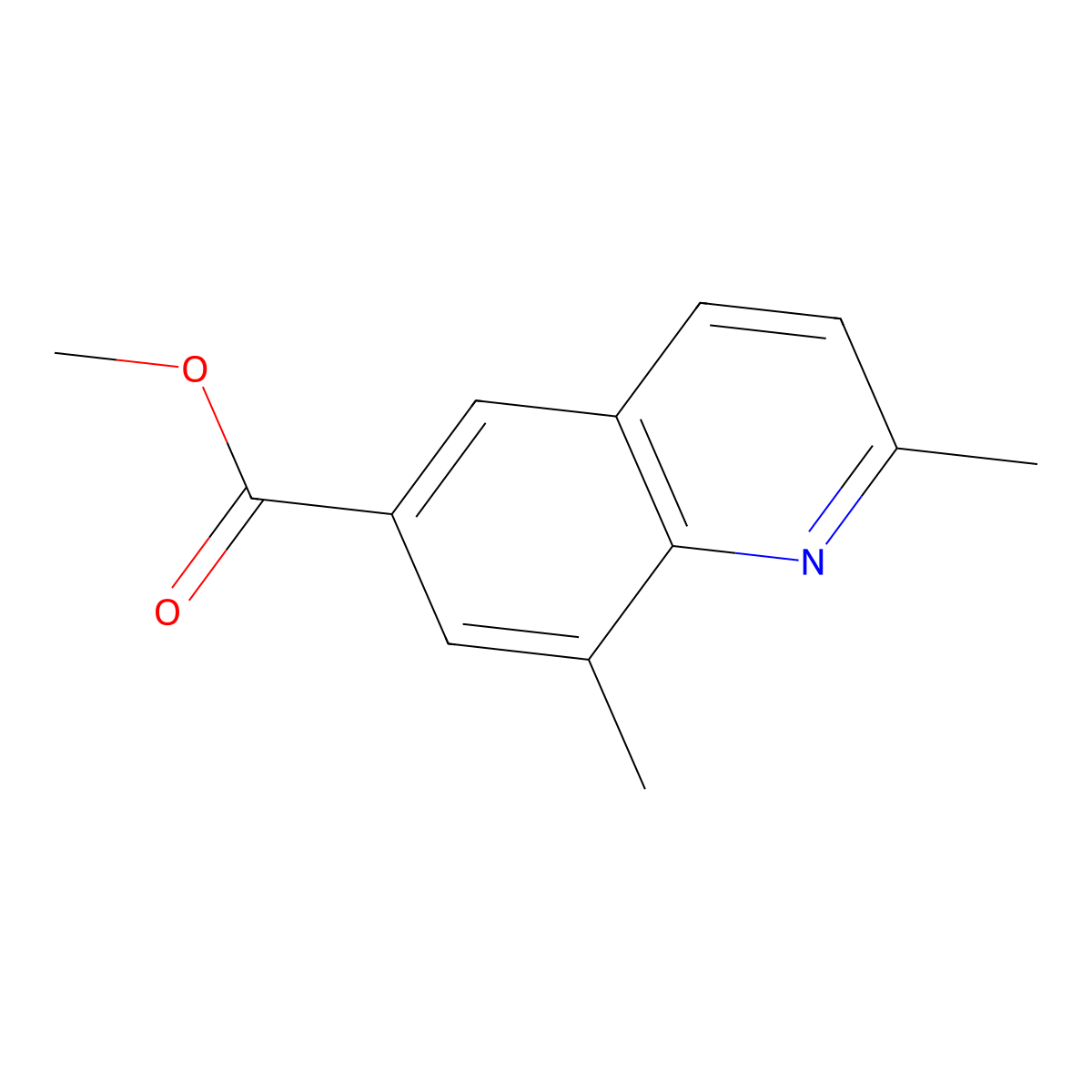 Methyl 2,8-dimethylquinoline-6-carboxylate molecular structure, CAS 1531510-46-9