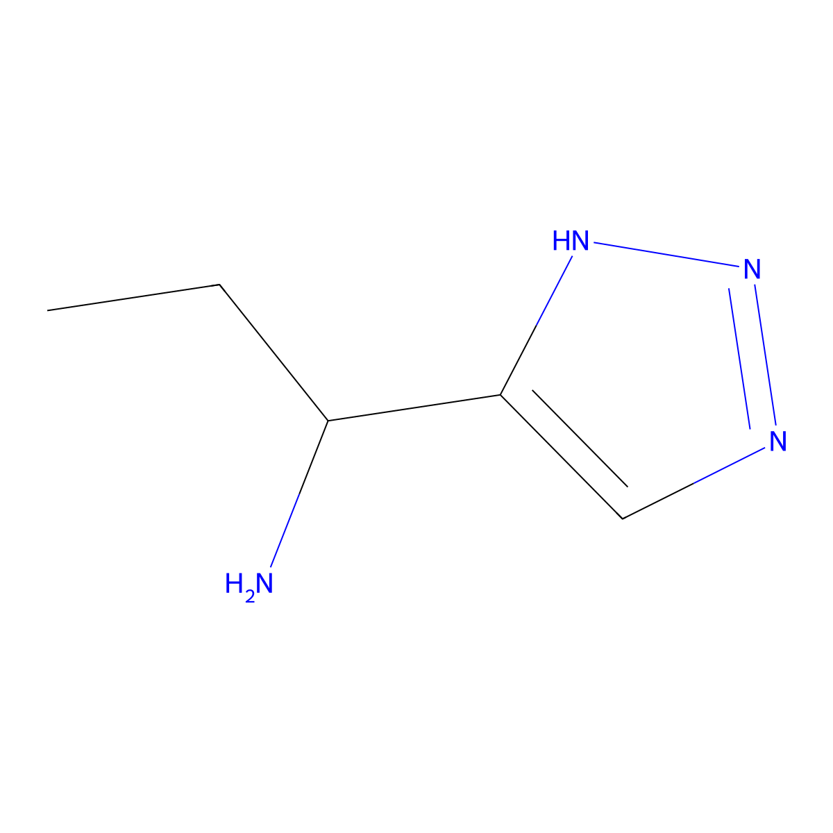 1-(1H-1,2,3-triazol-5-yl)propan-1-amine molecular structure, CAS 1531513-93-5