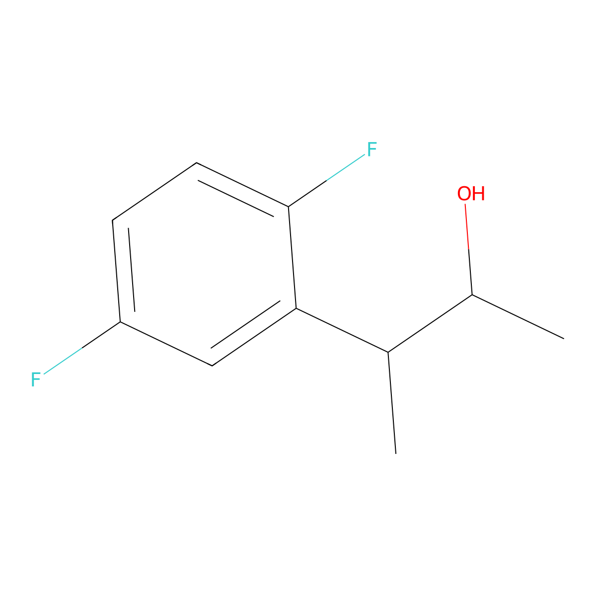 3-(2,5-Difluorophenyl)butan-2-ol molecular structure, CAS 1531524-26-1