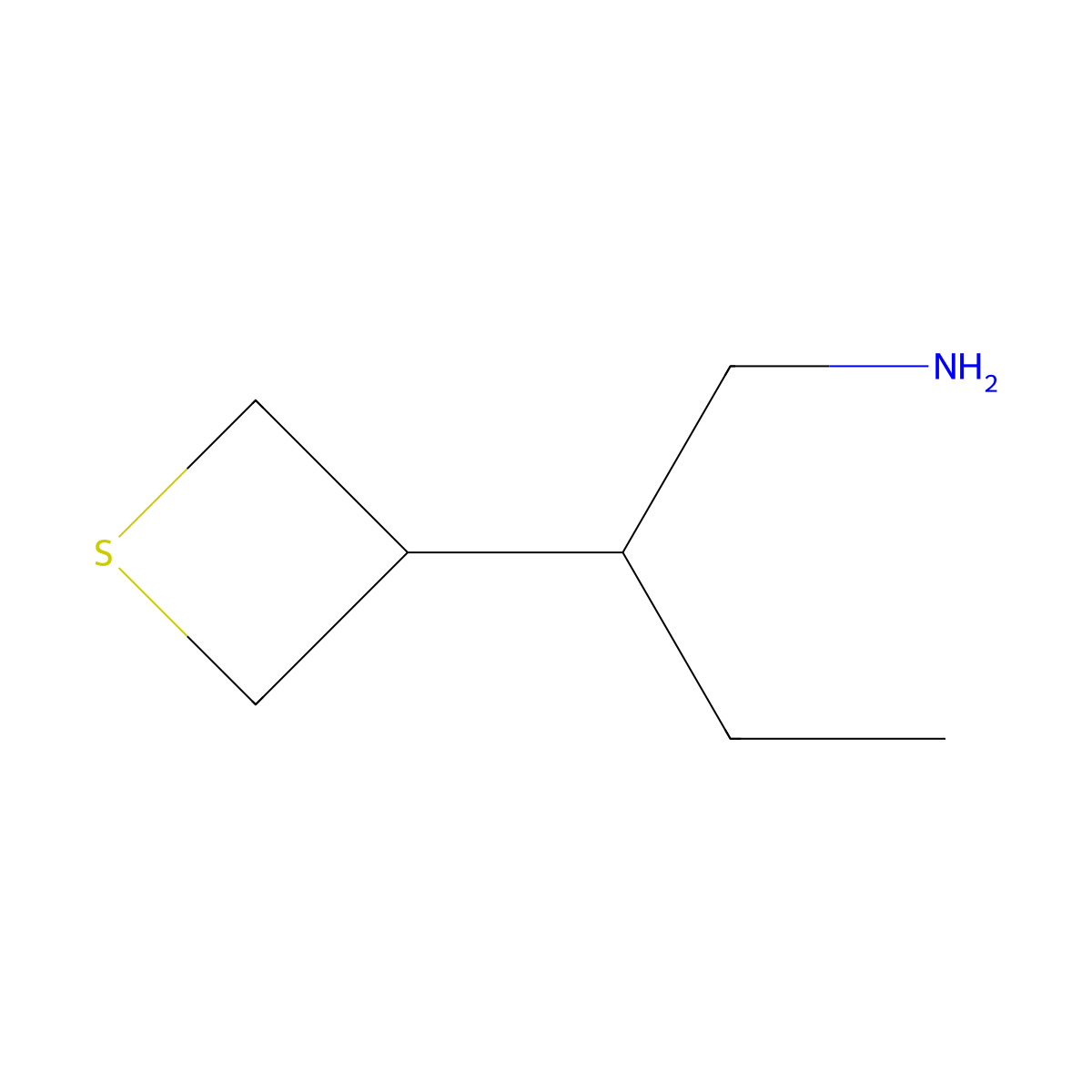 2-(Thietan-3-yl)butan-1-amine molecular structure, CAS 1531526-98-3