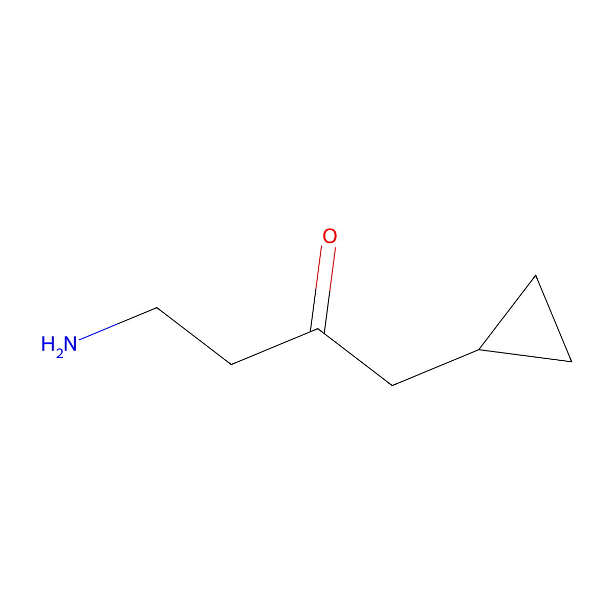 4-Amino-1-cyclopropylbutan-2-one molecular structure, CAS 1531538-59-6