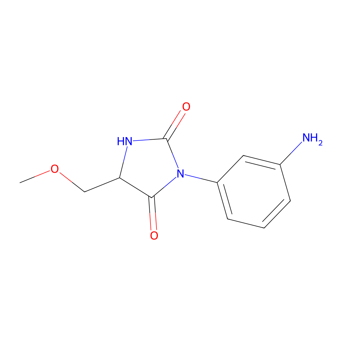 3-(3-Aminophenyl)-5-(methoxymethyl)imidazolidine-2,4-dione molecular structure, CAS 1531545-30-8