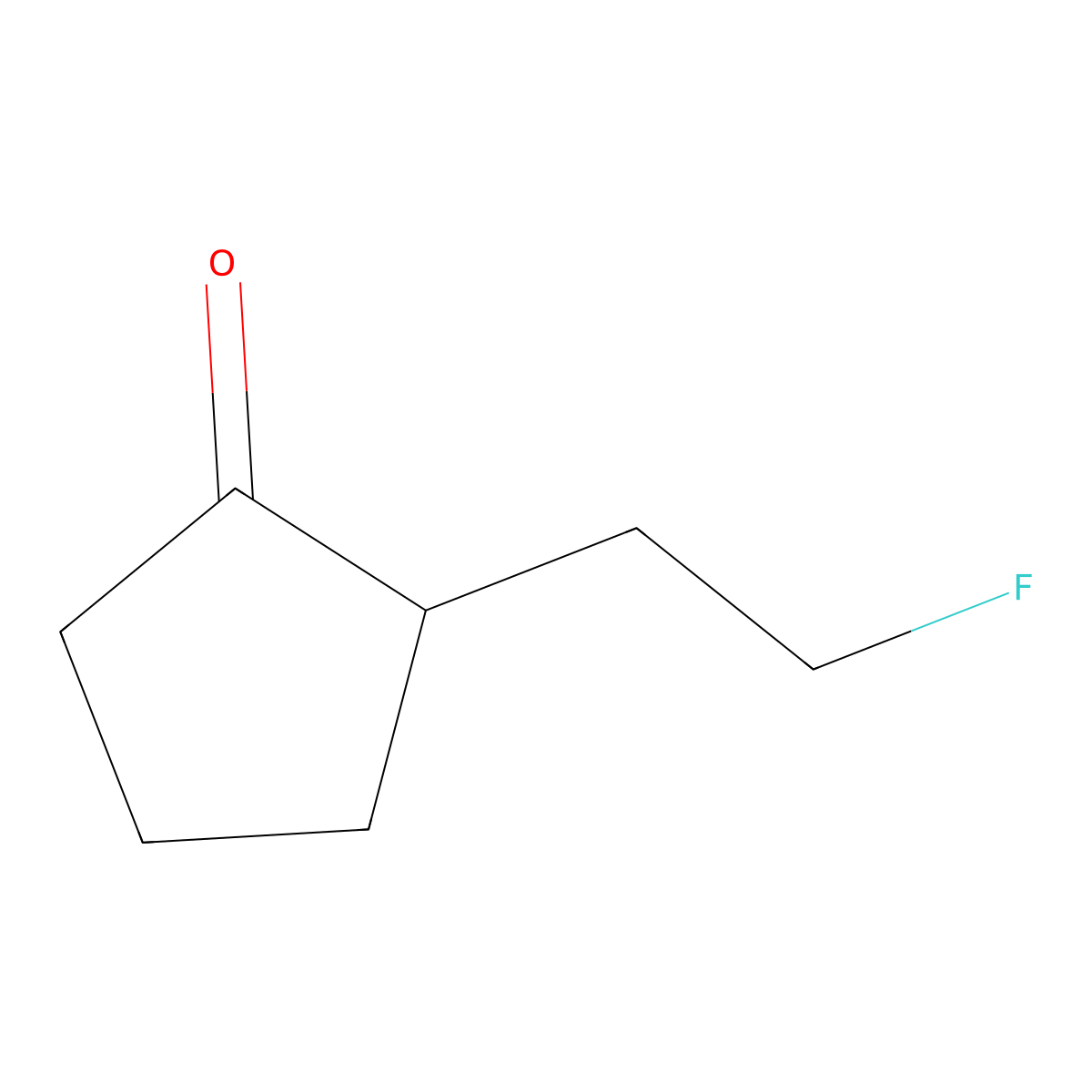 2-(2-Fluoroethyl)cyclopentan-1-one molecular structure, CAS 1531547-10-0