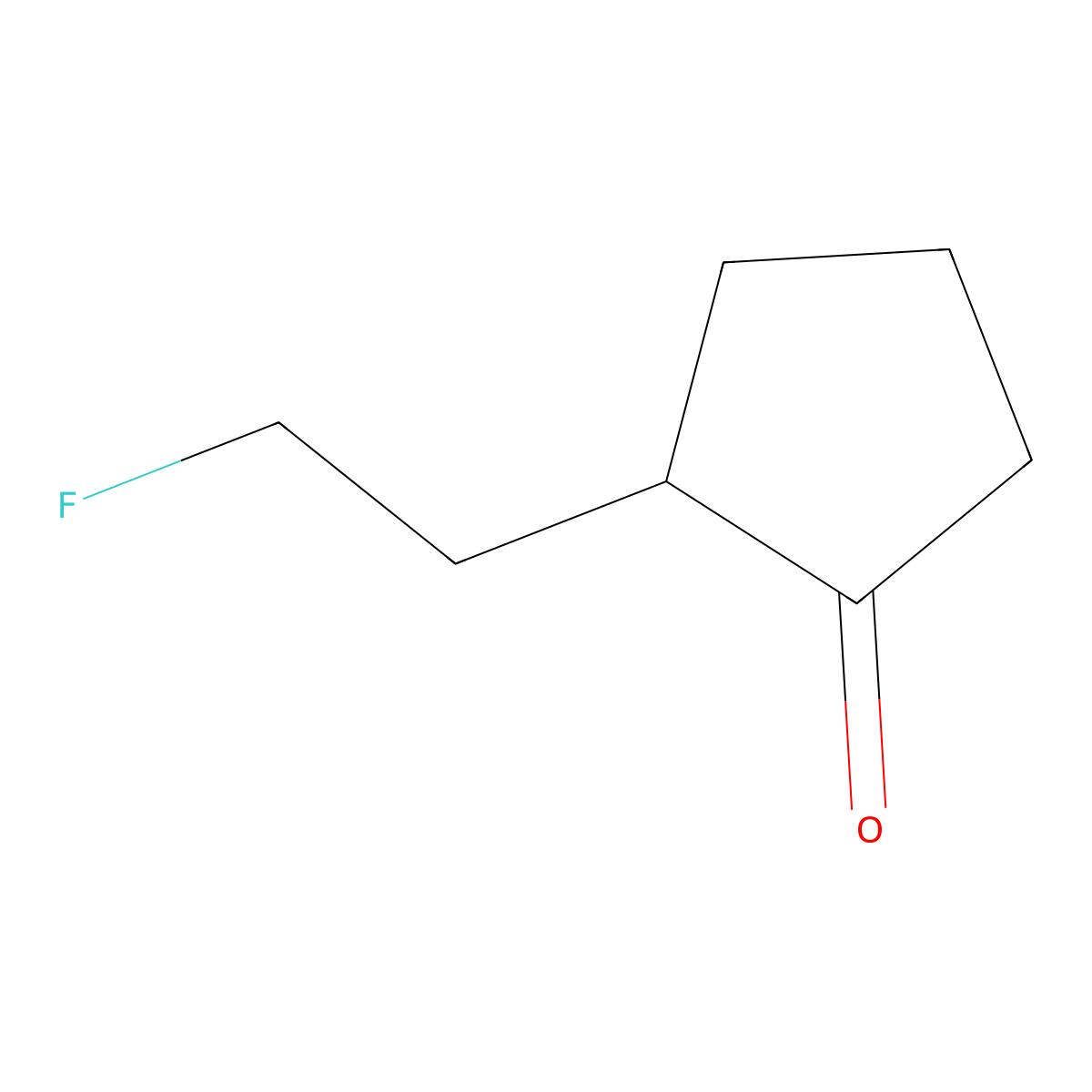2-(2-Fluoroethyl)cyclopentan-1-one molecular structure, CAS 1531547-10-0