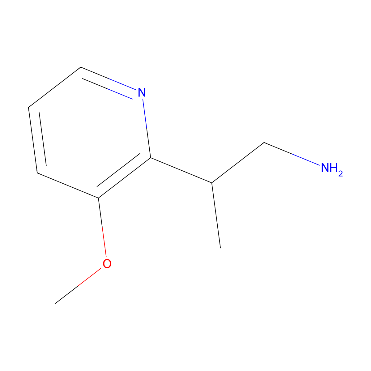 2-(3-Methoxypyridin-2-yl)propan-1-amine molecular structure, CAS 1531549-81-1