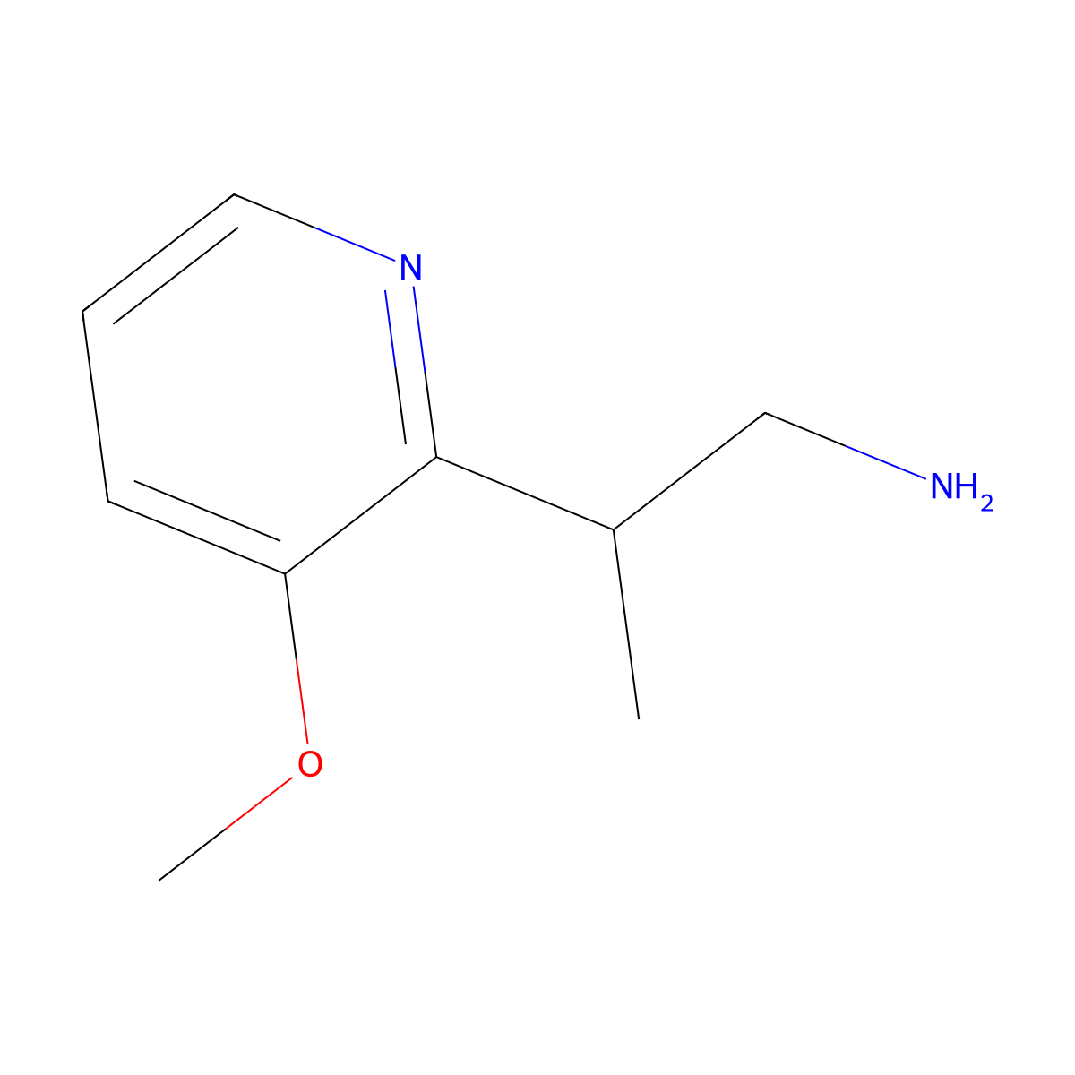 2-(3-Methoxypyridin-2-yl)propan-1-amine molecular structure, CAS 1531549-81-1