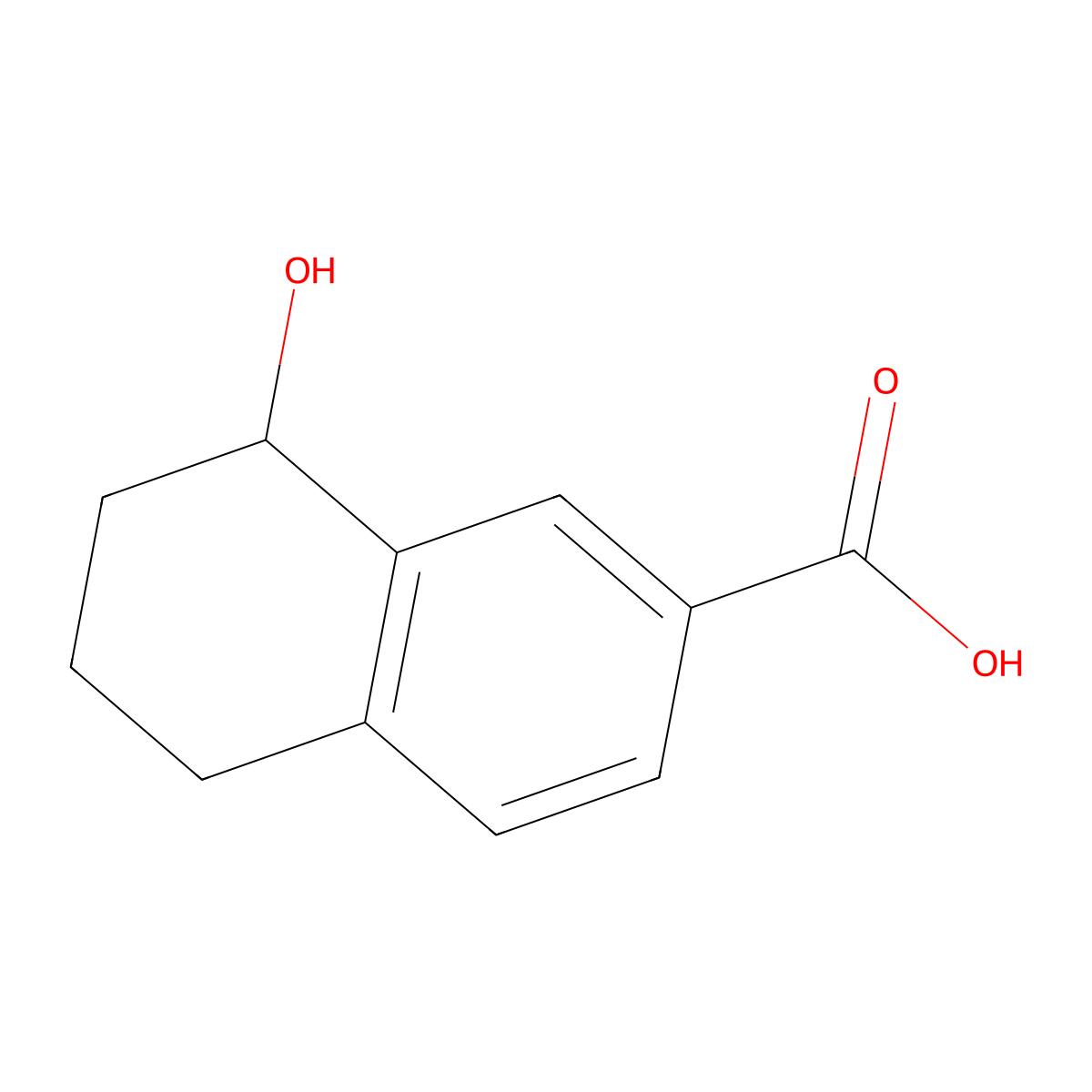 8-Hydroxy-5,6,7,8-tetrahydronaphthalene-2-carboxylic acid molecular structure, CAS 1531551-08-2